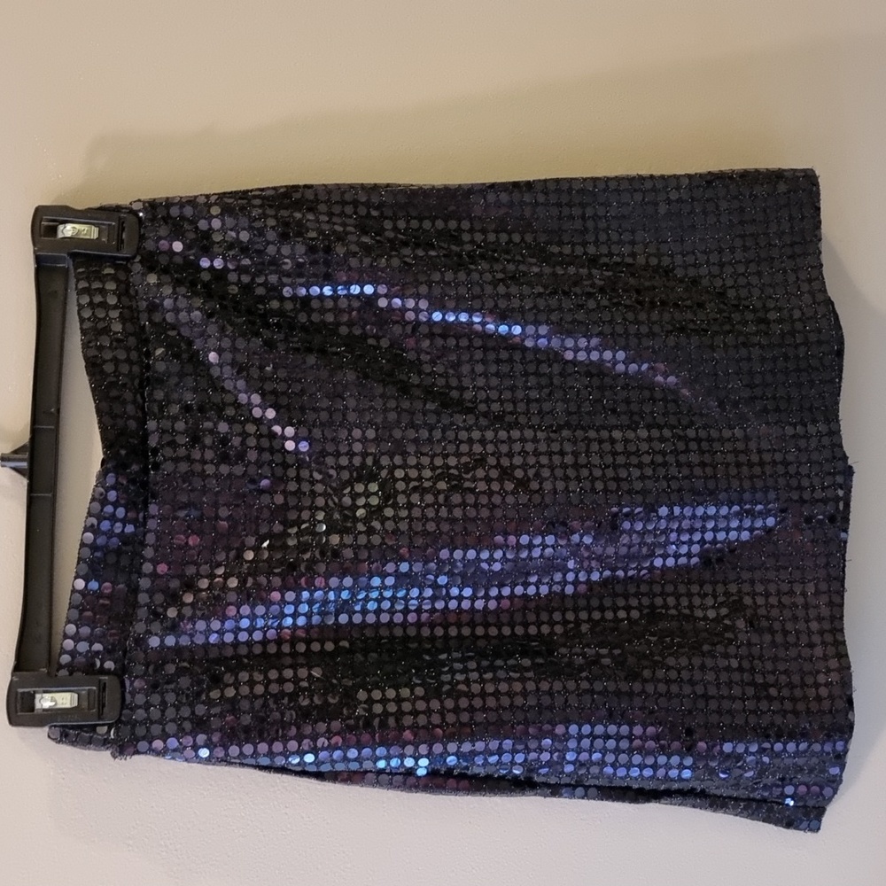 Banner black sequin vintage skirt